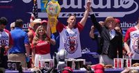 Joey Chestnut wins 2025 Nathan's Hot Dog Eating Contest in triumphant return
