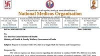 NMO to Health Ministry: Scrap two-shift NEET-PG 2025, hold single shift for fairness