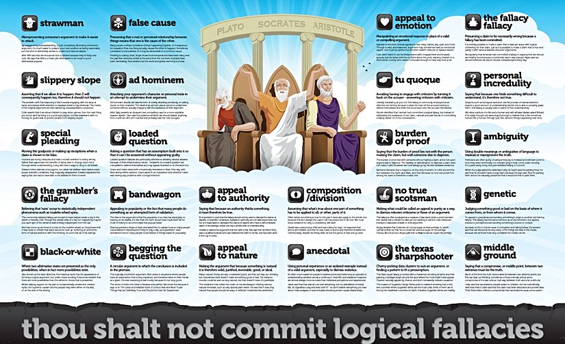 Logical Fallacies Wall Poster