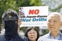 US, South Korea, Japan commence military exercise - Taipei Times