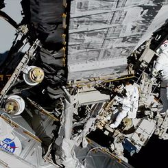  All Female Spacewalk Repairs Space Station 