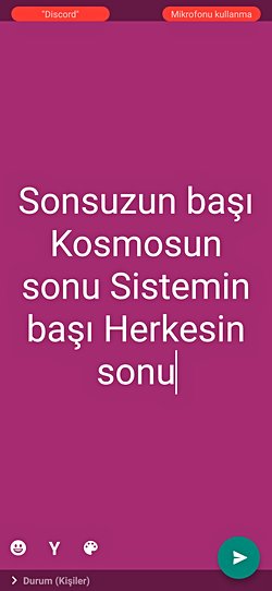 "Sonsuzun başı kozmosun sonu sistemin başı herkesin sonu"bilmecesinin cevabı nedir?