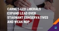 Carney-Led Liberals (42%, +4) Expand Lead Over Stagnant Conservatives (36%, no change) and Weak NDP (10%, -2)