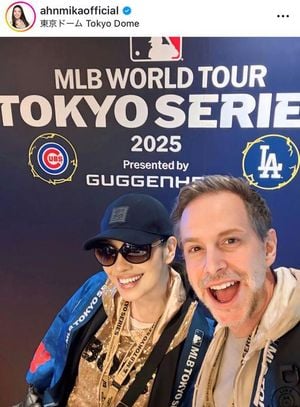 Amika Shines At MLB Tokyo Series With Husband