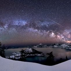  Meteor Over Crater Lake 