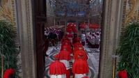 Hier ziehen die Kardinäle in die Sixtinische Kapelle ein