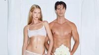 Patrick Schwarzenegger and his fiancée strip down to their underwear