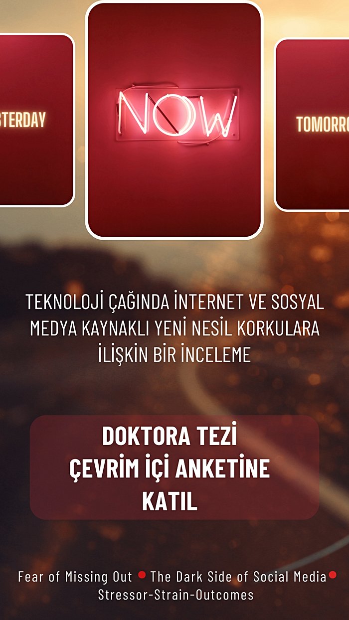 Sosyal Medya Kaynaklı Yeni Nesil Korkulara İlişkin Tez Anketi