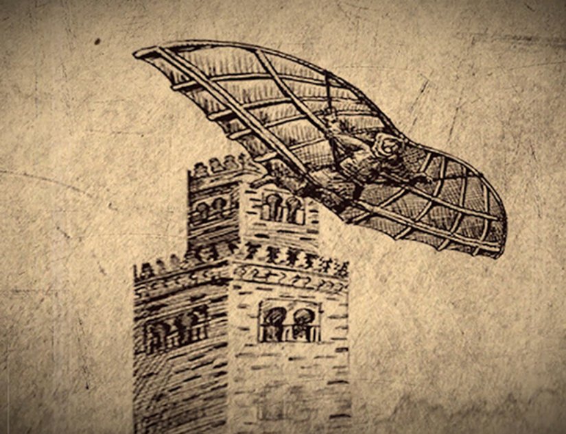 Abbas İbn Firnas'ın Planörünün tasviri