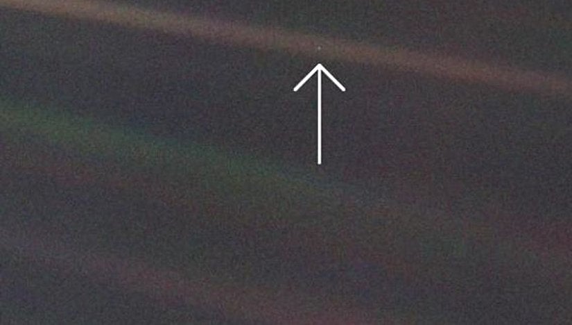 Voyager 1 aracından çekilmiş Dünya fotoğrafı