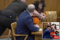 Wisconsin killer who dismembered her boyfriend during meth-fueled sex attacks her own lawyer in court