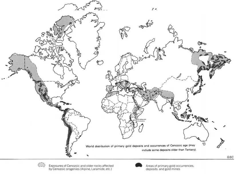 Main gold deposits worldwide