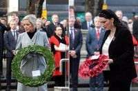 Michelle O’Neill lays wreath to mark Remembrance Sunday at Belfast City Hall: ‘Today, I remember all lives lost in the horror of war and conflict’