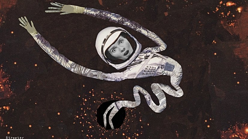 Spagettifikasyon olayını gösteren bir çizim