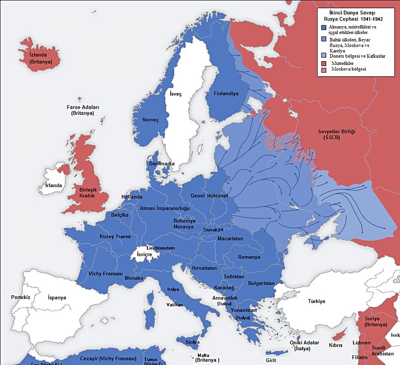 1942 Avrupa Haritası