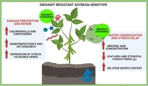 Soybean Plants Thrive With Gigaspora Fungi Amid Water Stress