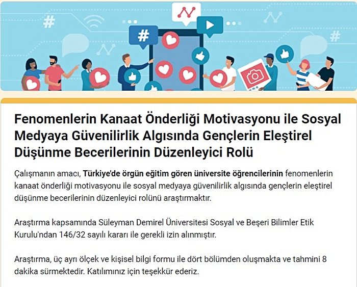 Fenomen ve Sosyal Medyaya Güvenilirlik Araştırması