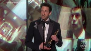 Adrien Brody Triumphs At 2025 Academy Awards