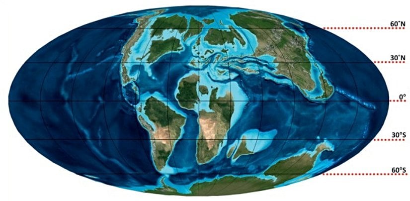 Geç Kretase'de (90 milyon yıl önce) yeryüzü