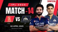 RCB vs GT LIVE Score, IPL 2025 Updates: Bengaluru 12/1; Kohli falls in second over after Gujarat Titans opts to bowl