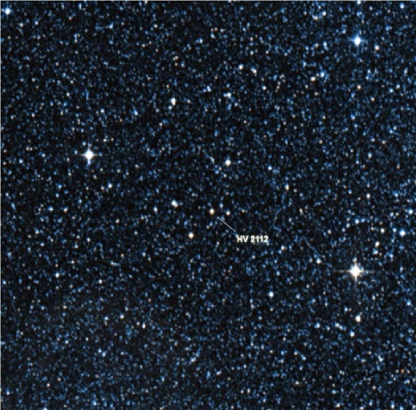 HV 2112 Yıldızının fotoğrafı.