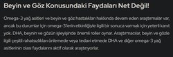 Omega-3 yağ asitlerinin beyin ve göz sağlığı konusundaki faydaları bilimsel olarak ispatlandı mı?