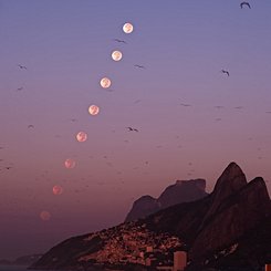 Rio Morning Moonset