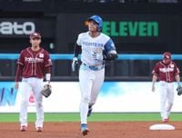 【日本ハム】万波中正「完璧」リーグ単独トップ８号２ラン　前日２三振で途中交代