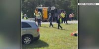 1 killed, multiple injured after school bus overturned on I-77 in Chester County, highway patrol says