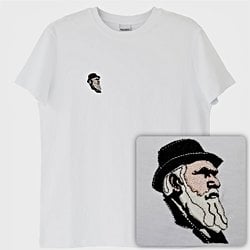 Darwin: Evrimin Babası T-shirt (Nakış, %100 Pamuk)