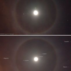 Stars and Planets in the Halo of the Moon