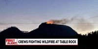 All trails closed at park due to fire on Table Rock Mountain, officials say