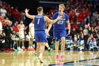 March Madness 2025: No. 9 Creighton blitzes No. 8 Louisville in first half on the way to an easy win
