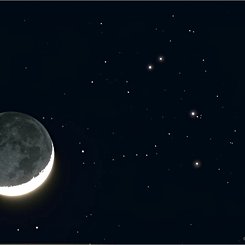 April's Moon and the Pleiades