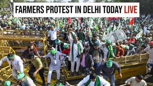 Farmers Clash With Police During Delhi March Attempt