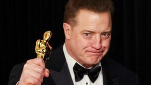 Brendan Fraser Celebrates Oscar Win For The Whale