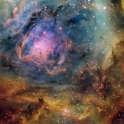 The Busy Center of the Lagoon Nebula