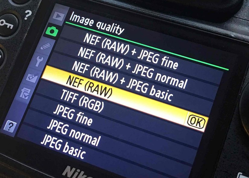 Kamerada Dosya Format Seçenekleri