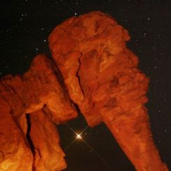 Mars Rising Behind Elephant Rock