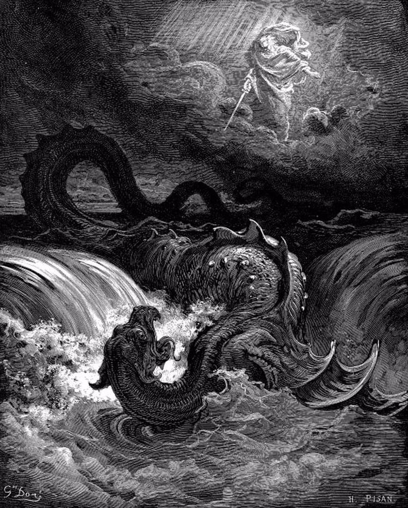 Gustave Doré tarafından 1865 resmedilen Leviathan'ın imhası adlı eseri