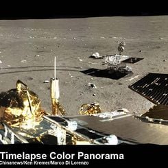  Lunar Time Lapse Panorama including Yutu Rover 