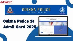 Odisha Police Releases SI Admit Card For 2025 Exam