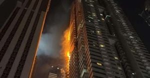 Dubai Marina Tower Fire Disrupts Transport And Evacuates Thousands