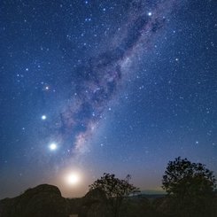  Moon, Four Planets, and Emu 