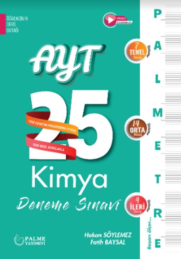 PALMETRE AYT KİMYA 25 DENEME SINAVI