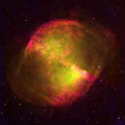 The Dumbbell Nebula in Hydrogen and Oxygen