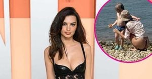 Emily Ratajkowski Flaunts Bold Beach Style With Son