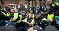 Asylum tensions flare across UK as police clash with protesters and chaos erupts
