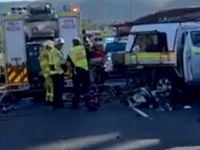 Driver cut free, major delays: M1 closed after serious 10-car crash