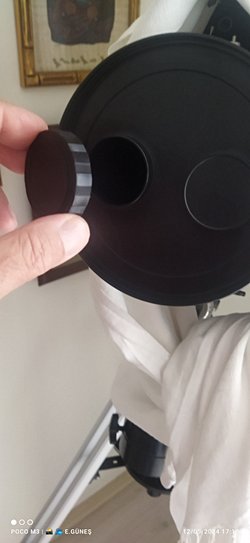 Celestron 127 eq'nün tüp kapağında ki bu pencere ne için ve nasıl kullanılır?